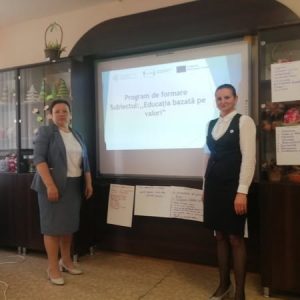 Programul de formare continuă a cadrelor didactice, cu subiectul: „Educația bazată pe valori”